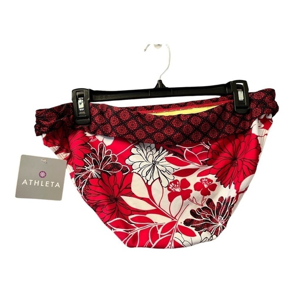 Athleta Other - Athleta Large Hawaii Swim Bikini Bottom Black Red Floral Yellow NWT